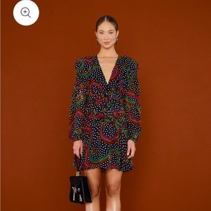 FARM RIO RAINBOW OXEN MINI DRESS / SIZE L / NEVER WORN; WITH TAGS